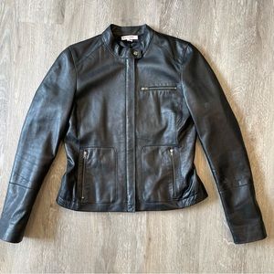 NEW FRONTIER Genuine Leather Jacket - Black, Size 2